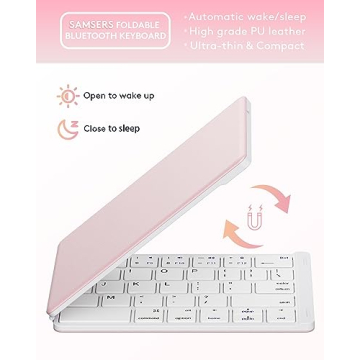 Samsers Foldable Bluetooth Keyboard for Travel and Work