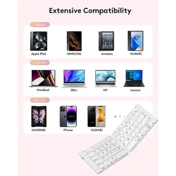 Samsers Foldable Bluetooth Keyboard for Travel and Work