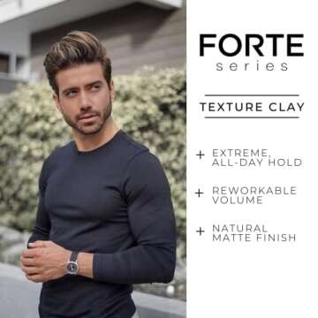 Extreme Hold Men's Hair Clay for Textured Styles