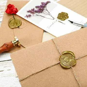 Nuanchu 15 Pcs Glue Gun Sealing Wax Sticks Retro Vintage Sealing Wax Sticks for Wax Seal Stamp and Letter for Wedding Invitations Card Envelope Christmas Holiday Gift Ideas(Bronze)