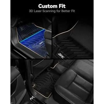 Premium 3W TPE Floor Mats for Chevy Silverado & GMC Sierra
