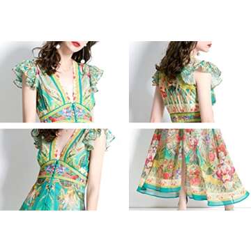 Stylish LAI MENG MAXI Dress with Floral Print for Summer