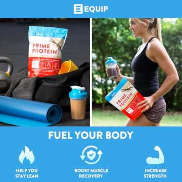 Equip Foods Chocolate Prime Protein Powder - Vanilla & Chocolate - Grass-Fed Isolate Beef Protein Powder - Paleo and Gluten Free Protein Powder - Helps Build and Repair Tissue, Gluten Free