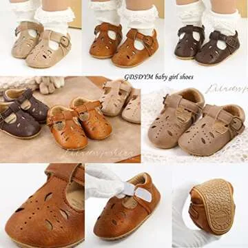 Baby Girls Mary Jane Flats Shoes for First Walkers