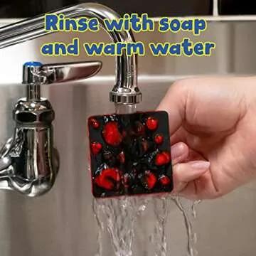 READY 2 LEARN Paint Effect Stamps - Set of 6 - Art Tools for Kids - Dots, Squiggly Lines, Stars, Waves, Bubbles, Polka Dots - Patterns for Backgrounds, Borders and DIY Projects