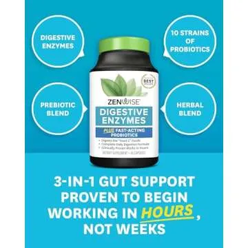 Zenwise Health Digestive Enzymes and Probiotics for Gut Relief