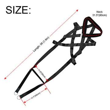 PET ARTIST Dog Sled Weight Pulling Training Harnesses for Large Work Dogs Behaviors Training, Dog Pulling Sledding Harnesses for Weight Pulling,Canicross,Ski-Joring Black