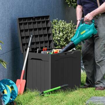 Greesum 31 Gallon Resin Deck Box - Versatile Outdoor Storage Solution