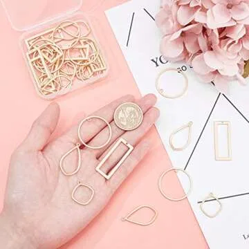 Arricraft 40 Pcs Alloy Bezel Pendants for DIY Jewelry