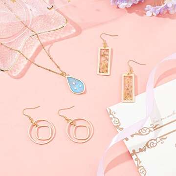 Arricraft 40 Pcs Alloy Bezel Pendants for DIY Jewelry