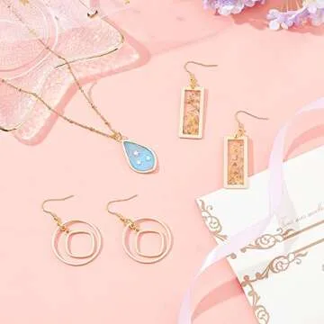 Arricraft 40 Pcs Alloy Bezel Pendants for DIY Jewelry