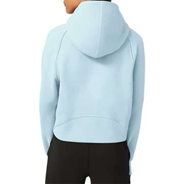 LASLULU Women's Zip Up Cropped Hoodie for Fall 2024