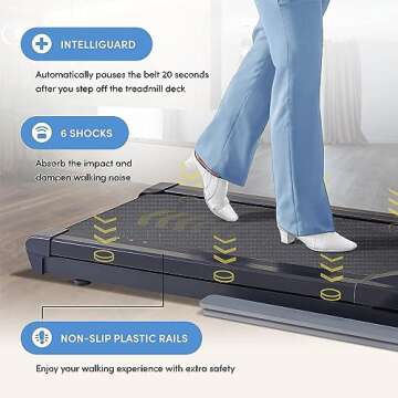 LifeSpan Fitness – TR5000-DT3 Under Desk Walking Pad Treadmill for Home Workout & Office Use, Whisper Quiet Under Table Treadmill, 0.4 to 4.0 mph Portable Treadmill, LED Retro Console