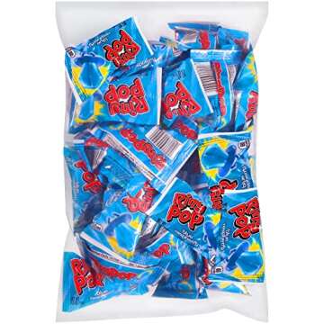 Ring Pop Individually Wrapped Blue Raspberry 30 Count Bulk Lollipop Pack – Blue Raspberry Flavored Lollipop Suckers for Kids - Fun Candy Bulk for Gender Reveal Parties, Bachelorettes, & Party Favors