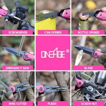 Gifts for Women Wife Best Friend Girlfriend Her, Pin-k Multitool Knife - Christmas Birthday Gifts for Women, Anniversary, Bridesmaid Gifts, Gifts for Women Who Have Everything, Mothers Day Gifts