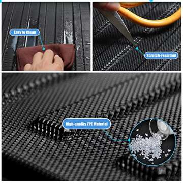 KIKIMO Floor Mats for Tesla Model S & Model S Plaid 2021-2023 2024, for Tesla Model S Accessories, All Weather Floor Mat Front Rear Cargo Liner Mat, OEM Waterproof Anti-Slip Floor Mat Custom Fit
