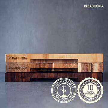 American Black-Walnut Cutting Board (ExtraThick 1,7"), Premium Quality & Professional Butcher Block. Heavy duty end-grain wood chopping board (Oil bottle & Plate included)