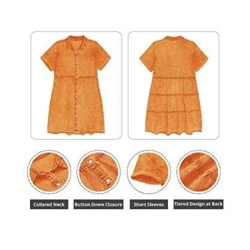 GRAPENT Denim Babydoll Dress for Women – Stylish & Comfortable