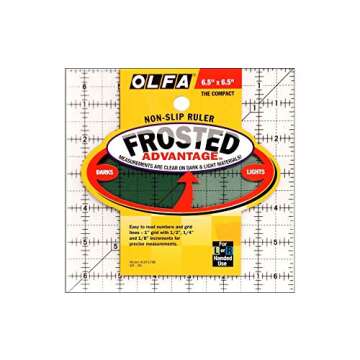 Olfa Frosted Advantage Non-Slip Ruler - Perfect for Precision Crafting