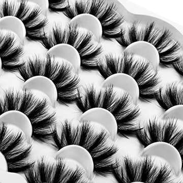 KOUSEI Cat Eye Fluffy Lashes - 10 Pairs Faux Mink