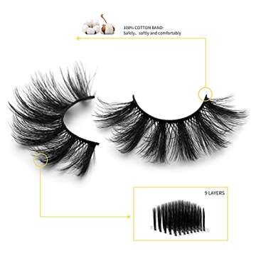 KOUSEI Cat Eye Fluffy Lashes - 10 Pairs Faux Mink