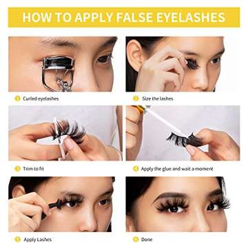 KOUSEI Cat Eye Fluffy Lashes - 10 Pairs Faux Mink