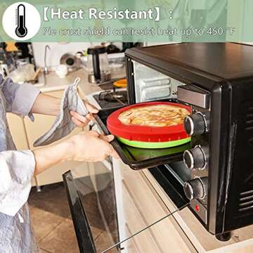 Adjustable Silicone Pie Crust Shield - NAIHOD 2 Pack