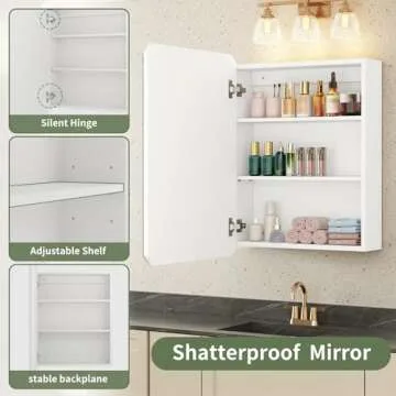 Elegant 20x26 Bathroom Medicine Cabinet with Storage