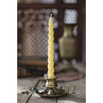 7" Spiral Beeswax Tapers (set of 2)