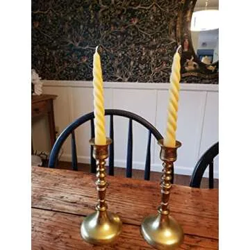 7" Spiral Beeswax Tapers (set of 2)