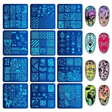 Biutee Nail Stamping Set 12 Plates for Stunning Nail Art