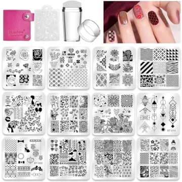 Biutee Nail Stamping Set 12 Plates for Stunning Nail Art