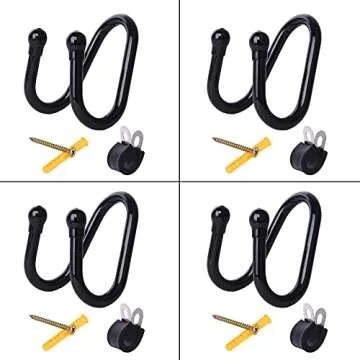 LEVOSHUA 4 Pack Small Adjustable Sword Wall Mount Display Rack Stand Holder Hook Hanger for Sword, Dagger, Axe, Keyblade Vertical or Horizontal Display