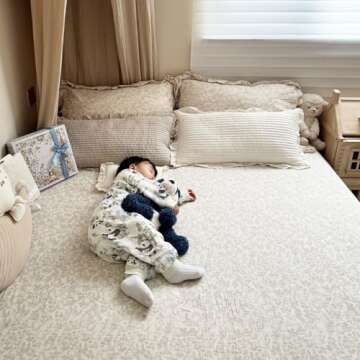 BuLuTu Muslin Cotton Kids Duvet Cover - Floral Design