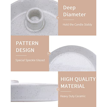 Stylish DN DECONATION Ceramic Candle Holder with Tray