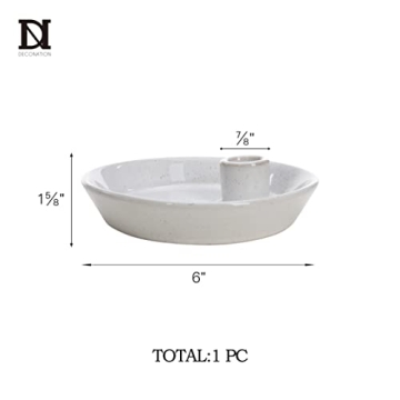Stylish DN DECONATION Ceramic Candle Holder with Tray