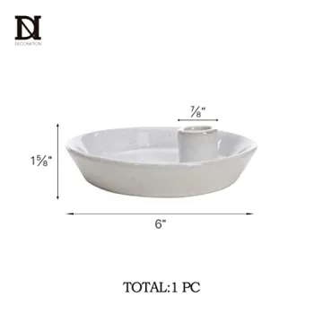 Stylish DN DECONATION Ceramic Candle Holder with Tray