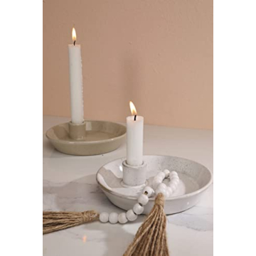 Stylish DN DECONATION Ceramic Candle Holder with Tray
