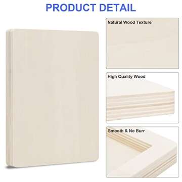 Unfinished Wood Canvas Panels Kit with Accessories - 5 x 7 inch, Pack of 4 Studio 3/4" Deep Board for Pouring Art, Craft, Painting and Encaustic Art
