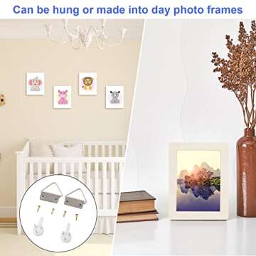 Unfinished Wood Canvas Panels Kit with Accessories - 5 x 7 inch, Pack of 4 Studio 3/4" Deep Board for Pouring Art, Craft, Painting and Encaustic Art