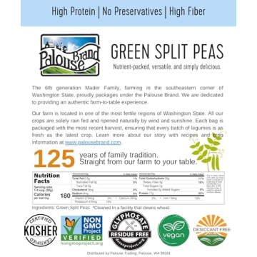 Premium Palouse Green Split Peas Non-GMO & Naturally Delicious