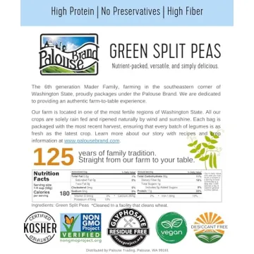 Premium Palouse Green Split Peas Non-GMO & Naturally Delicious