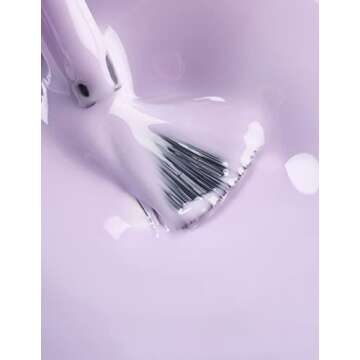 Le Mini Macaron DIY Gel Manicure Kit | Gel Nail Polish Kit w/ LED Nail Dryer Lamp, 1 Gel Polish, Cuticle Stick, Nail File, & Remover Wraps, (Lilac Blossom)