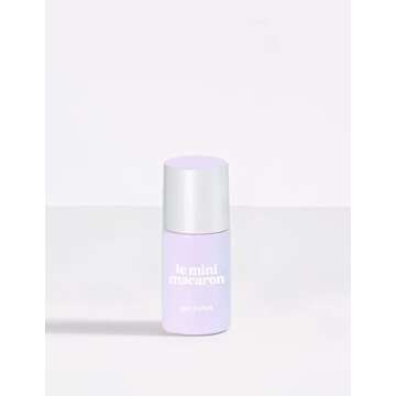 Le Mini Macaron DIY Gel Manicure Kit | Gel Nail Polish Kit w/ LED Nail Dryer Lamp, 1 Gel Polish, Cuticle Stick, Nail File, & Remover Wraps, (Lilac Blossom)