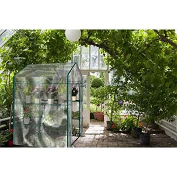 Home-Complete 514537FXW Walk-in Greenhouse-Indoor Outdoor with 8 Sturdy Shelves-Grow Plants, Seedlin...