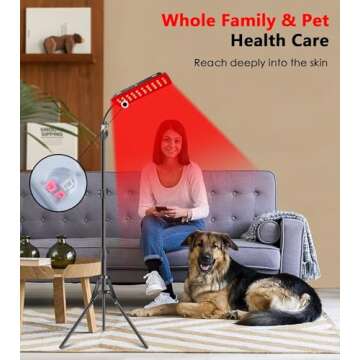 Red Light Therapy Lamp for Pain Relief and Skin Care