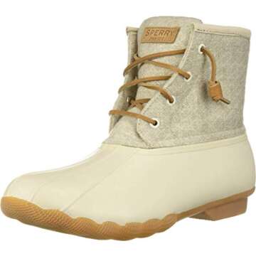 Sperry Women's Saltwater Emboss Wool Boots - Stylish, Warm, and Waterproof Winter Footwear