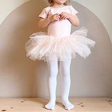 MANZI 3 Pairs Women's Footed Ballet Dance Tights 40 Denier White XXL