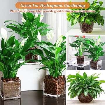 Riare 10 LBS Organic Expanded Clay Pebbles for Plants- 4mm-16mm Natural Leca Balls Lightweight Hydroponic Clay Pebbles Aggregate for Indoor Plants, Hydroponic Growing, Plants Drainage, Aquaponics