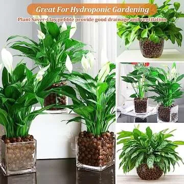 Riare 10 LBS Organic Expanded Clay Pebbles for Plants- 4mm-16mm Natural Leca Balls Lightweight Hydroponic Clay Pebbles Aggregate for Indoor Plants, Hydroponic Growing, Plants Drainage, Aquaponics